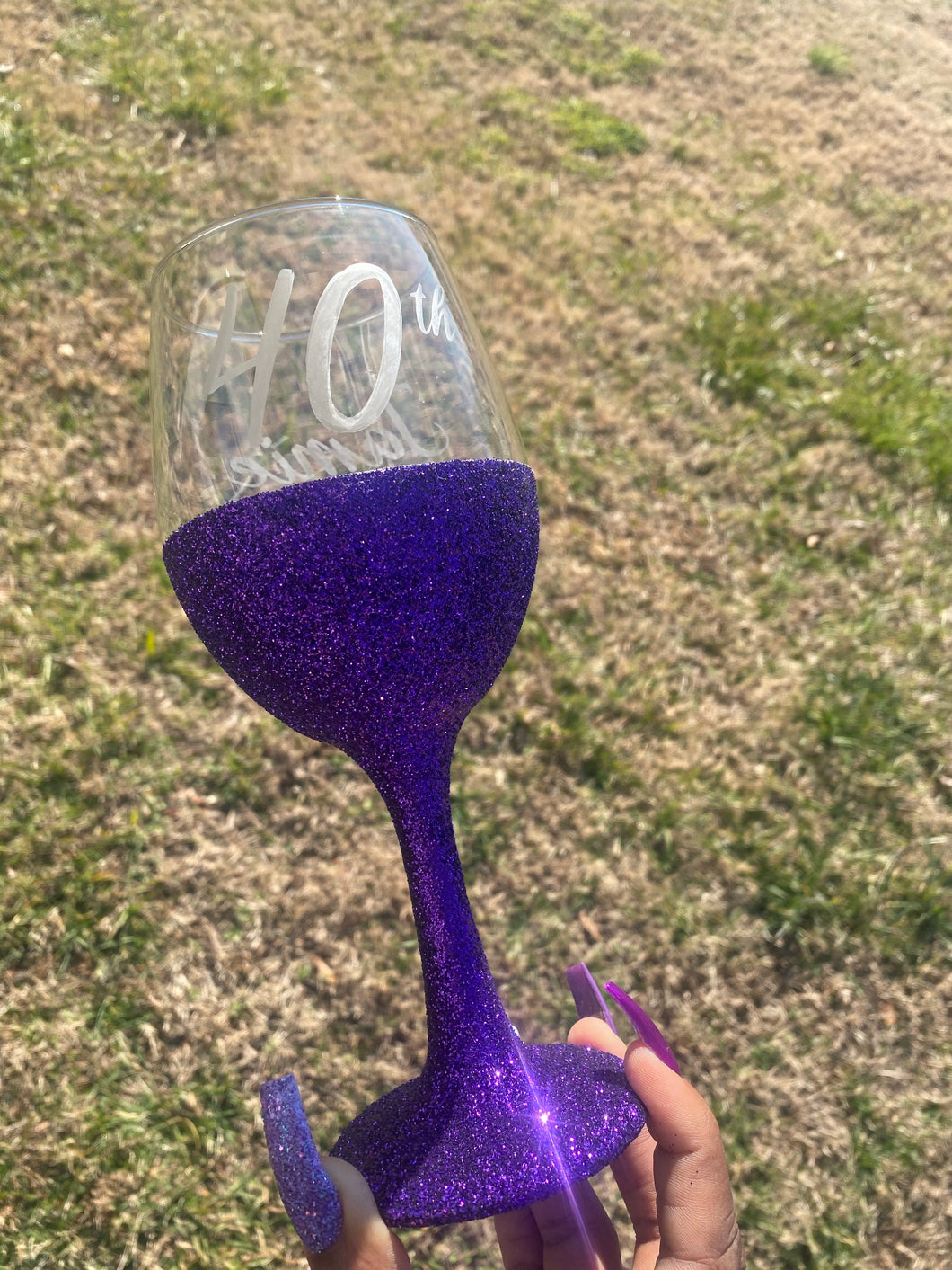 Birthday glitter wine glass – House Of Crafts 21